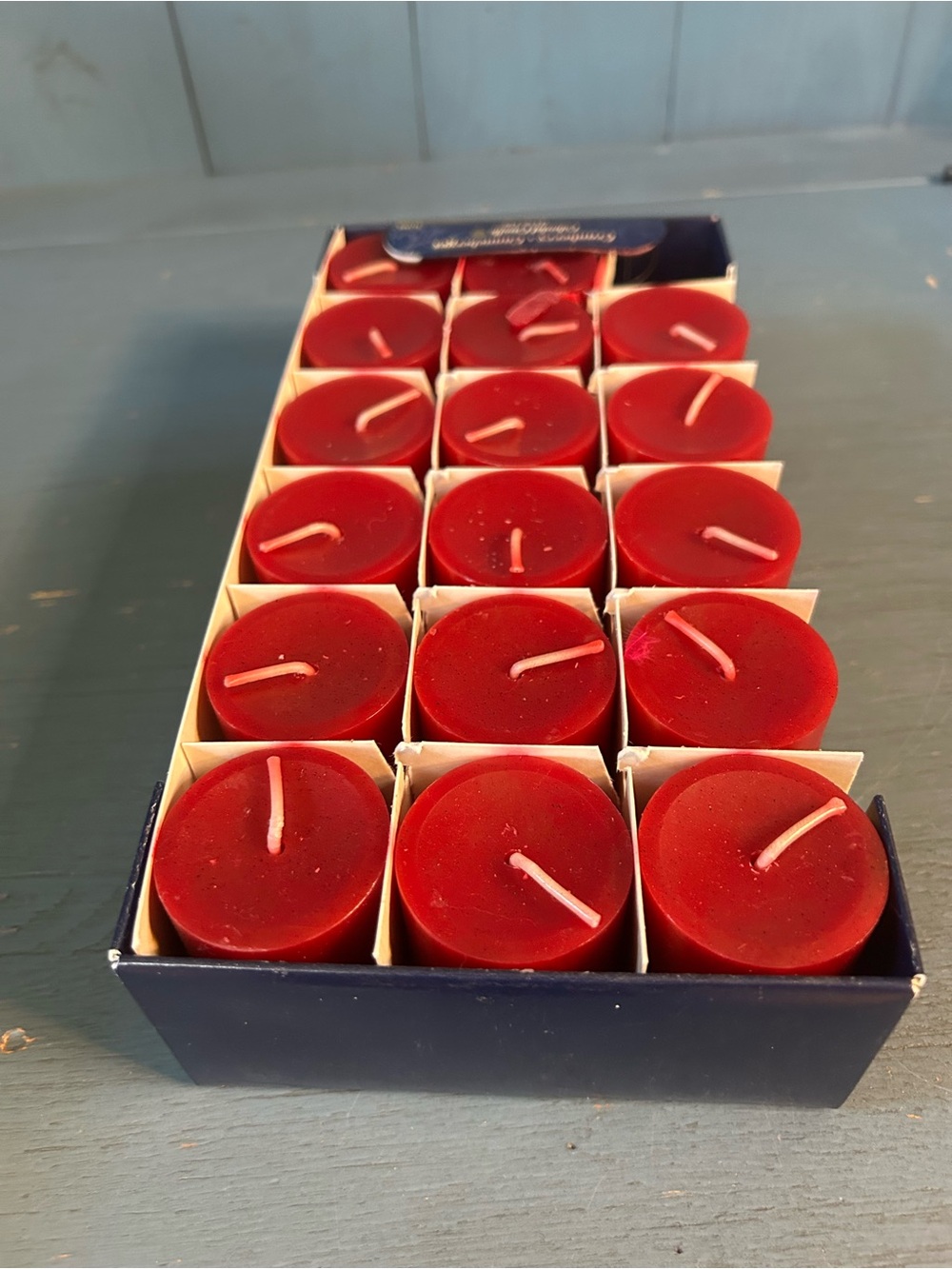 Colonial Candle Classic Candle Box of  #23 Cranberry Scent Red Votives/ 17 Count